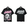 Transfronterizo Hellstar Hellstar Verano Nuevo Marca de Moda Europea y Americana Camiseta de Manga Corta Holgada para Hombre y Mujer Nfc