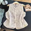 Verano Cómodo con Calidad Garantizada Chaleco Reductor de Edad Nuevo Estilo Chino para Mujer con Bordado Pesado Estilo Europeo Cuello Redondo Sin Mangas Para Vestir en Capas