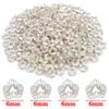 Plata Gruesa Chapada en Oro de 18 Quilates Color Platino Conservación del Color Placa Horizontal Ondulada Espaciador Enrollado Colgante Colgante Pulsera DIY Accesorios de Joyería