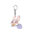 Llavero de Nick y Judy de Zootopia Acrílico Doble Cara Mochila de Alta Calidad Colgante Lindo Regalo