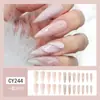 Uñas Postizas Europeas y Americanas para Chicas Atrevidas, Uñas Rojas y Rosas Puntiagudas Largas, Uñas Postizas Largas Elegantes, Set de Uñas Acabadas de 24 Piezas en una Caja de Papel
