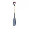 Pala de acero con mango de madera S526 para cavar tierra y plantar, herramienta de jardín para hacer zanjas y limpiar, pala de acero al manganeso endurecido