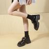 Mocasines de Velcro con Suela Gruesa para Mujer 2026 Estilo Nuevo de Primavera Estilo Británico Modernos Versátiles Zapatos Mary Jane Pequeños de Cuero Venta al por Mayor