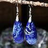 Pendientes vintage de piedra imperial con forma de gota transfronteriza de comercio exterior, pendientes de temperamento de moda de otoño e invierno con sentido avanzado, joyería antigua de mediana edad