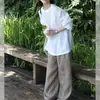 Conjunto de Roupa de Verão Super Bonito 2026 Estilo Preguiçoso Relaxado Proteção Solar Camiseta de Manga Longa Conjunto de Calças de Perna Larga Mulher