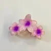 Presilha de Cabelo Flor de Plumeria Colorida Transfronteiriça da Amazon Clip Shark Elegante Vintage Feminino para Meio da Cabeça