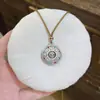 Collar de Cuerda Trenzada Color Dorado con Color Esmaltado, Cadena Larga para Suéter para Mujer, Mismo Estilo que la Brújula de los Ocho Tesoros Giratorios de la Fortuna de la Joyería