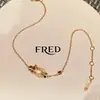 FR Colar Mini Fivela de Ferradura Fredden Novo Francês Gradiente Nicho Pulseira de Alto Padrão Elegante Luxo Leve ED