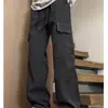 Pantalones de Trabajo Americanos para Hombre Primavera y Otoño Sueltos Casuales Pierna Recta Pantalones para Hombre Adolescente Marca de Moda Deportivos Funcionales Pantalones Paracaídas