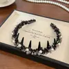 Diadema de Perlas y Cristal de Lujo de Gama Alta para Mujer con Dientes y Diseño Antideslizante, Accesorio para el Cabello de Nuevo Estilo con un Toque de Alta Gama