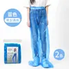 Pantalones impermeables desechables engrosados en el pie impermeables para exteriores con pie de plástico conjunto de pantalones de lluvia para lluvia rafting área de juegos pantalones de lluvia