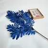Planta verde de simulação de alta qualidade, 3 ramos de folha de pena de fada, decoração de flor seca de simulação, planta de ramo alto para parede de fundo, paisagismo de parede de plantas