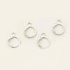 Aretes de Hebilla para Oreja Redonda Aplanada Semiterminados Hebilla Hecho a Mano DIY Accesorios de Joyería Gancho para Aretes Material de Hierro con Forma de O