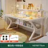 Mesa para estudantes, uso doméstico, design simples para meninas, adequada para apartamentos de aluguel, estudo de quarto, escrivaninha, bancada de trabalho, mesa de escritório branca para computador