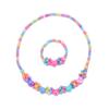 Conjunto de collar y pulsera con cuentas acrílicas de color caramelo para niñas, juguetes y joyas pequeñas.