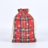 Novo saco de presente de algodão e linho de Natal com cordão para presente, joias, doces, embalagem, saco de armazenamento, decoração de Natal, bolsa pequena