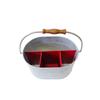 Cesta de Almacenamiento de Cocina Escritorio Portátil de Cuatro Compartimentos Cesta de Herramientas Hierro Galvanizado Cesta de Almacenamiento de Hierro para Cuchillos, Tenedores y Palillos