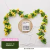 Simulación Transfronteriza Mimbre de Rosa Flor Artificial Pared de Flores Aire Acondicionado Tubería de Agua Mimbre Vestir Arco de Boda Flor Decorativa Enroscada Mimbre