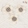 Patches de Tecido Doces Estilo Coreano Série de Cores Quentes Simples Acessórios de Coelho Flor Acessórios para Prendedores de Cabelo Acessórios para Cabeça Tecido Autoadesivo
