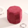 Caja octogonal de terciopelo para anillos, caja de joyería de terciopelo vintage, caja para anillo de compromiso de diamante, caja de almacenamiento y empaque de accesorios colorida