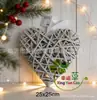 Novo Estilo Bola Grande Tecida de Vime Meio Vime Decorações de Natal, Decorações em Forma de Coração com Design de Coração de Pêssego Torcido