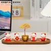 Decoraciones para la entrada, decoración para inauguración de casa, gato de la fortuna, árbol del dinero, decoración para apertura de casa nueva, regalo, decoración para la entrada de la casa y el estudio
