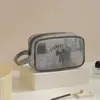 Bolsa cosmética de malla para almohada, bolsa de almacenamiento de malla de gran capacidad, bolsa de aseo portátil para viajes, organizador de viaje para mujer