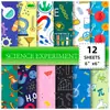 12 Hojas de Compra Directa Transfronteriza Papel para Diario de Experimentos Científicos Recortes para Álbum de Recortes Fondo DIY Hecho a Mano a Precio Fijo