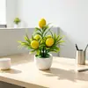 Plantas en maceta artificial de 5 frutas transfronterizas, nueva fruta de la fortuna de espuma, bonsái de flor artificial, adornos de decoración para el hogar del Festival de Primavera
