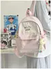 Mochila Escolar Estilo Harajuku Japonés, Simple y Versátil, Mochila de Estudiante con Bloques de Color, Mochila de Viaje Ligera y de Moda