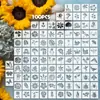 Original Amazon Transfronteiriço 100 Moldes de Pintura Floral Estilo Tema Floral Versão Esboço Placa de Pintura Acabada DIY