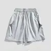 Calça de Gelo de Seda de Cinco Pontos para Verão Masculina Estilo Japonês Secagem Rápida Respirável Solta Roupa Exterior Shorts Esportivos Casuais Basquete Calça de Comprimento Médio