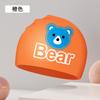 Gorro de silicona para niños y niñas, multicolor, impermeable, para el pelo largo, con protección para los oídos, bonito gorro de baño con dibujos animados, venta al por mayor