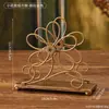Portarrollos de Papel de Hierro Estilo Retro Gallo Viejo y Loto Pastoral Chino Estante Creativo para Almacenamiento de Servilletas de Papel para el Hogar