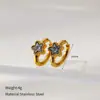 Pendientes de Estrella de Cinco Puntas de Moda para Mujer, Transfronterizos Europeos y Americanos, Best-Sellers, Diseño de Alta Gama, Estilo de Lujo Accesible, Pendientes de Acero Inoxidable
