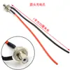 Cable de conexión de batería de vehículo eléctrico enchufe toma de corriente de tres orificios conector en codo puerto de carga cable de entrada/salida del cargador con tapa