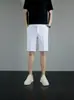 Venta Directa de Fábrica de Pantalones Cortos Formales de Negocios para Hombre de Gama Alta, Blanco Puro, Delgados, de Pierna Recta, No Planchar, Resistentes a las Arrugas