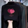 Camada base feminina com gola alta e forro de fleece, novo estilo outono/inverno 2026, camiseta interna de manga comprida, top com forro de fleece para crianças mais velhas