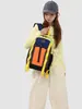 Mochila Nueva de Gran Capacidad con Bloques de Color, Mochila de Marca Moderna Personalizada para Viajes Diarios, Bolsa Ligera para Computadora de Ciclismo Deportivo, Mochila Escolar para Mujeres