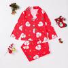 Exportação Transfronteiriça Novo Conjunto de Pijama Quatro Estações para Meninas de Meia-Idade Calças de Manga Comprida Cardigã Estampado Pijama Infantil