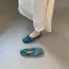 Zapatos de Salón de Terciopelo con Lazo Plegado Estilo Retro Francés para Mujer 2026 Otoño Invierno Nuevo Estilo Estilo de Noche Zapatos de Ballet Mocasines