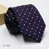 Corbata Jacquard Tintada en Hilo para Hombre 8cm Accesorios para Traje de Negocios Corbata con Logo a Rayas Stock Listo Venta al por Mayor