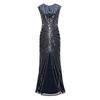 Europeu e Americano 1920 lantejoulas frisado vestido bordado banquete feminino elegante rabo de peixe longo novo vestido Amazon Cross Border