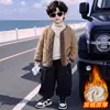 2482 Chaqueta de Invierno para Niños Forro Ligero Acolchado Infantil 2026 Nueva Ropa de Algodón Ligera y Delgada con Forro Polar Añadido para Bebé
