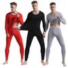 Conjunto de Ropa y Pantalones de Otoño para Hombre Conjunto Base con Forro Polar Conjunto de Camisa Cálida Fina Ropa Interior Térmica Base Invierno