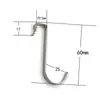 Gancho cuadrado de acero inoxidable resistente para tubo, red anti-robo de cocina, ventana anti-robo, puerta de armario de dormitorio, estante de almacenamiento superior e inferior, gancho en forma de S