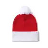 Chapéu de Tricô Popular de Natal Transfronteiriço para Homens, Chapéu de Lã Jacquard para Esqui ao Ar Livre, Proteção de Orelha com Combinação de Cores, Chapéu Frio de Puxar com PomPom