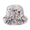 Nuevo Sombrero de Felpa Cálido Otoño/Invierno 2026 para Mujer, Sombrero de Invierno de Piel Versátil y de Moda, Sombrero de Pescador con Estampado de Leopardo, Venta al por Mayor Transfronteriza
