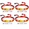 Jiu Fengxiang Prata Envolvida em Ouro Puro 999 Ruyi Pulseira de Ouro Trançada Lingote Saco da Sorte Cadeado da Sorte Pulseira do Ano Zodiacal Trançada