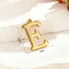 Pingentes de Letra Espelhados em Aço Inoxidável A-Z em Estoque, Cor Dourada 18K, Acessórios de 26 Letras Pingentes para Joias DIY